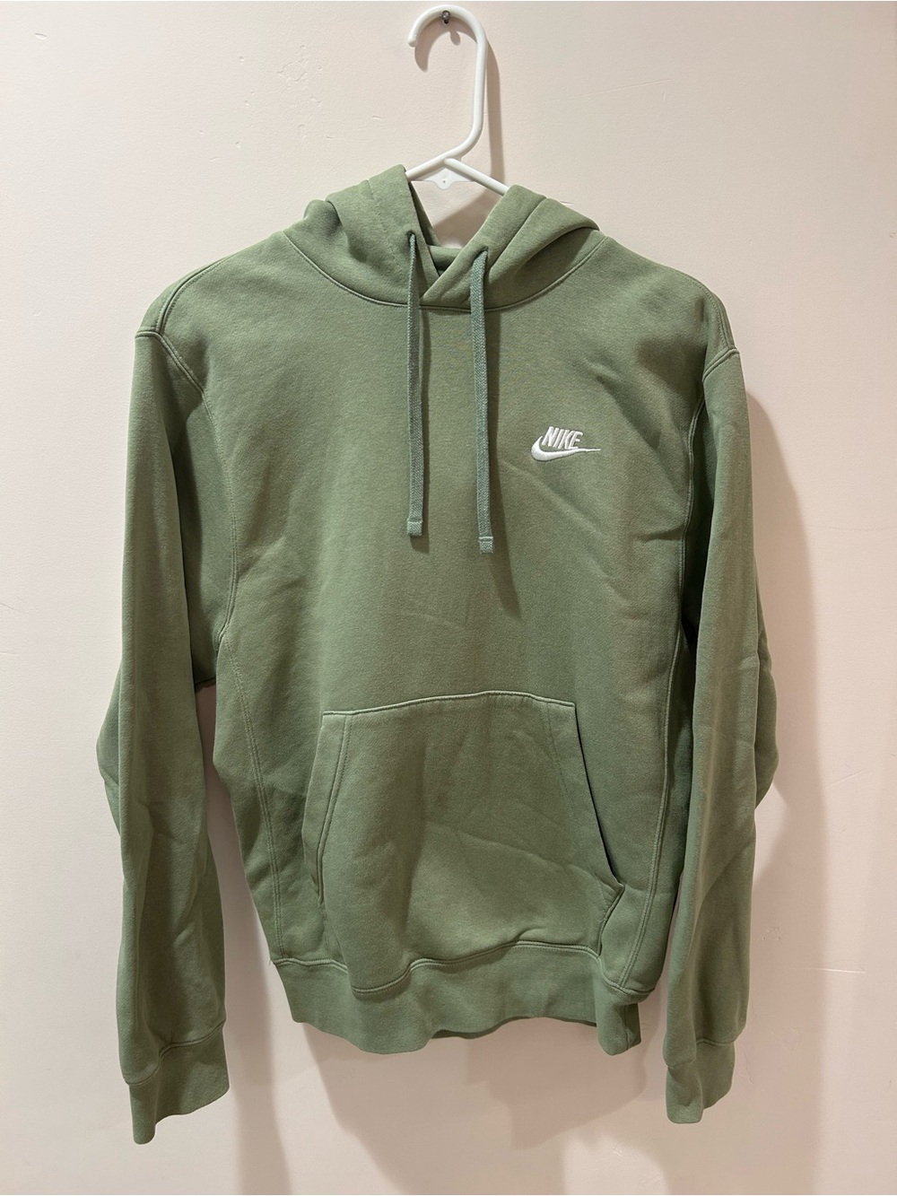Women’s Nike Green Pullover Hoodie with White Logo